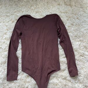 Abercrombie & Fitch Chocolate Long Sleeve Seamless Bodysuit